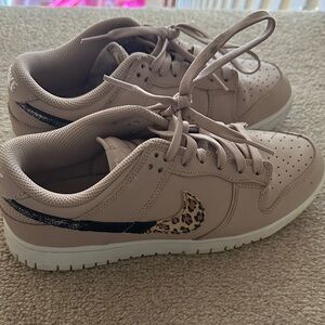 Nike Women's Nike Dunk Low SE “Primal Pink” Sneakers with Leopard Swoosh US 8